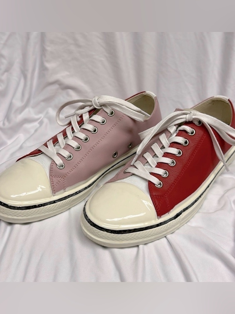 Marni Three Tone Low-Top Sneakers pink white size 39/9